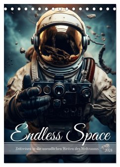 Endless Space - Zeitreisen in die unendlichen Weites des Weltraums (Tischkalender 2024 DIN A5 hoch), CALVENDO Monatskalender - HollywayArt