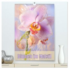 Blumen im Malstil (hochwertiger Premium Wandkalender 2024 DIN A2 hoch), Kunstdruck in Hochglanz