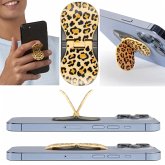 zipgrips Leopard   2 in 1 Handy-Griff & Aufsteller   Sicherer Griff   Halter für Smartphones   Perfekte Selfies   Ideal