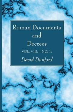 Roman Documents and Decrees, Volume VIII-No. 1