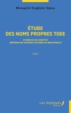 Etude des noms propres teke (eBook, PDF)