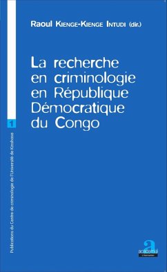 Cover La recherche en criminologie en République Démocratique du Congo (eBook, PDF)