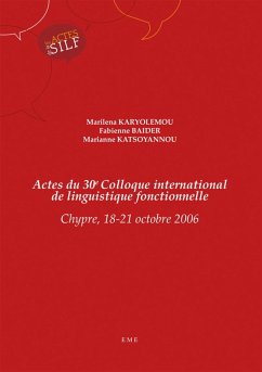 Cover Actes du 30e Colloque international de linguistique fonctionnelle (eBook, PDF)