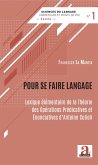 Pour se faire langage (eBook, PDF)