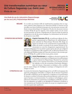 Cover Une transformation numérique au coeur de Culture Saguenay-Lac-Saint-Jean (eBook, PDF)