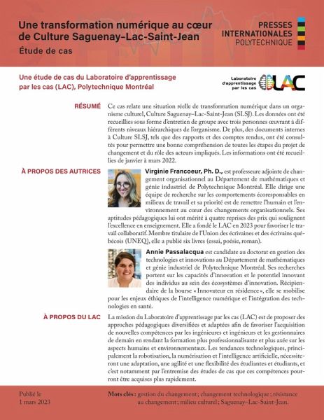 Une transformation numérique au coeur de Culture Saguenay-Lac-Saint-Jean (eBook, PDF)