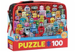 Eurographics 9100-5827 - Lunchbox, Brotdose mit Puzzle 100-Teile, Motiv: Roboter, Smart Kids Collection