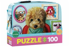 Eurographics 9100-5818 - Lunchbox, Brotdose mit Puzzle 100-Teile, Motiv: Lucia Heffernan, Dinner Time, Kids Collection