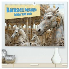 Karussell Nostalgie früher und heute (hochwertiger Premium Wandkalender 2024 DIN A2 quer), Kunstdruck in Hochglanz - Brunner-Klaus, Liselotte