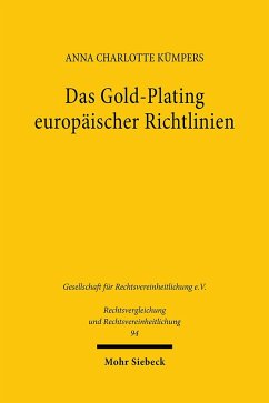 Das Gold-Plating europäischer Richtlinien - Kümpers, Anna Charlotte