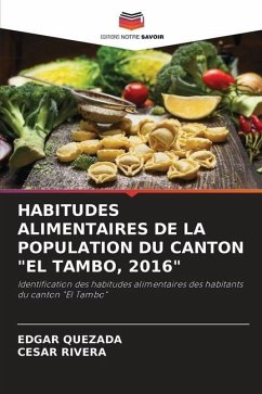 HABITUDES ALIMENTAIRES DE LA POPULATION DU CANTON 