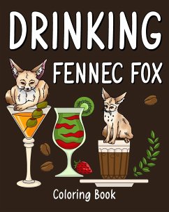 Drinking Fennec Fox Coloring Book - Paperland