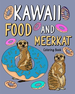 Cover Kawaii Food and Meerkat Coloring Book