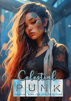 Celestial Punk coloring book for adults and teens - Publishing, Monsoon;Grafik, Musterstück