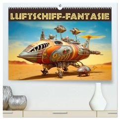 Luftschiff-Fantasie (hochwertiger Premium Wandkalender 2024 DIN A2 quer), Kunstdruck in Hochglanz