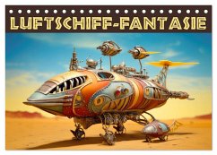 Luftschiff-Fantasie (Tischkalender 2024 DIN A5 quer), CALVENDO Monatskalender