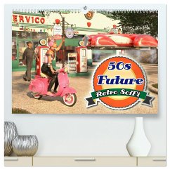 50s Future - Retro SciFi (hochwertiger Premium Wandkalender 2024 DIN A2 quer), Kunstdruck in Hochglanz - Schröder, Karsten