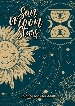 Sun Moon Stars coloring book for adults - Publishing, Monsoon;Grafik, Musterstück