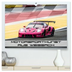 Motorsportkunst aus Weissach (hochwertiger Premium Wandkalender 2024 DIN A2 quer), Kunstdruck in Hochglanz