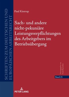 Sach- und andere nicht-pekuniäre Leistungsverpflichtungen des Arbeitgebers im Betriebsübergang - Kintrup, Paul