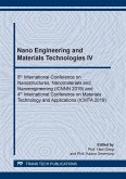 Nano Engineering and Materials Technologies IV (eBook, PDF)