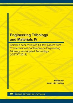 Cover Engineering Tribology and Materials IV (eBook, PDF)