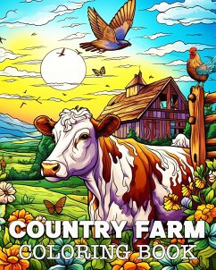 Country Farm Coloring Book for Adults - Bb, Lea Schöning