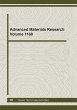 Advanced Materials Research Vol. 1168... - Bild 1