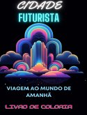 Livro para colorir de cidade futurista