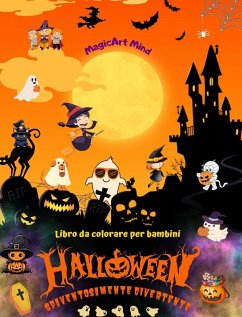 Cover Halloween spaventosamente divertente   Libro da colorare   Adorabili scene horror per il divertimento di Halloween
