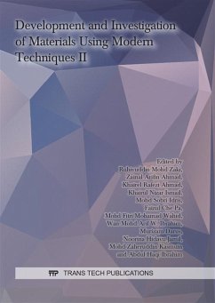 Development and Investigation of Materials Using Modern Techniques II (eBook, PDF)