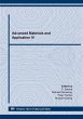 Advanced Materials and Application IV... - Bild 1