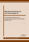 Manufacturing Sciences and Technologies IX (eBook, PDF)