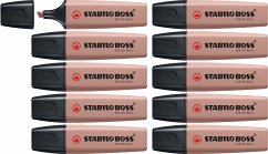 Textmarker - STABILO BOSS ORIGINAL NatureCOLORS - 10er Pack - umbra