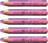 Duo Buntstift, Wasserfarbe & Wachsmalkreide - STABILO woody 3 in 1 duo - zweifarbige Mine - 5er Pack - pink/erika Duo Buntstift, Wasserfarbe & Wachsmalkreide - STABILO woody 3 in 1 duo - zweifarbige Mine - 5er Pack - pink/erika