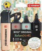 Textmarker - STABILO BOSS ORIGINAL NatureCOLORS - 4er Pack - beige, warmgrau, grünerde, schwarz Textmarker - STABILO BOSS ORIGINAL NatureCOLORS - 4er Pack - beige, warmgrau, grünerde, schwarz