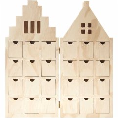 Adventskalender-Haus, mit 24 Schubladen, FSC 100%