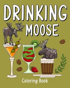 Cover Drinking Moose Coloring Book