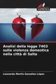 Analisi della legge 7403 sulla violenza domestica nella città di Salta