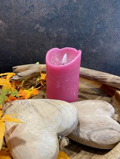 Cover Led Echtwachskerze Altrosa