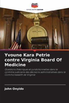 Yvoune Kara Petrie contre Virginia Board Of Medicine - Onyido, John