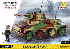 COBI Historical Collection 2287 - Sd.Kfz. 234/2 PUMA, WWII, Panzer, Bausatz, 1:35, 470 Klemmbausteine