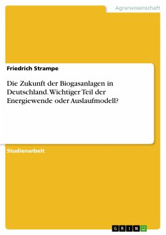 Die Zukunft der Biogasanlagen in Deutschland. Wichtiger Teil der Energiewende oder Auslaufmodell? (eBook, PDF) - Strampe, Friedrich