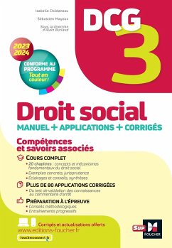 DCG 3 - Droit social - Manuel et applications - Millésime 2023-2024 (eBook, ePUB) - Ravat, Maryse; Chedaneau, Isabelle; Mayoux, Sébastien; Schneider, Marie-Paule; Burlaud, Alain