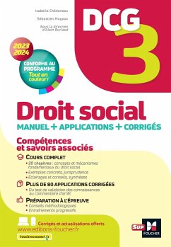 Cover DCG 3 - Droit social - Manuel et applications - Millésime 2023-2024 (eBook, ePUB)