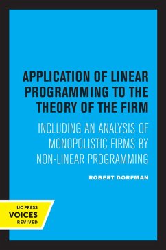 Application of Linear Programming to the Theory of the Firm (eBook, ePUB) - Dorfman, Robert
