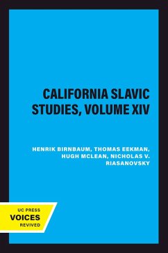 California Slavic Studies, Volume XIV (eBook, ePUB)