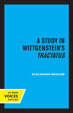 A Study in Wittgenstein's Tractatus (eBook, ePUB) - Maslow, Alexander