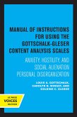 Manual of Instructions for Using the Gottschalk-Gleser Content Analysis Scales (eBook, ePUB)
