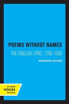 Poems Without Names (eBook, ePUB) - Oliver, Raymond